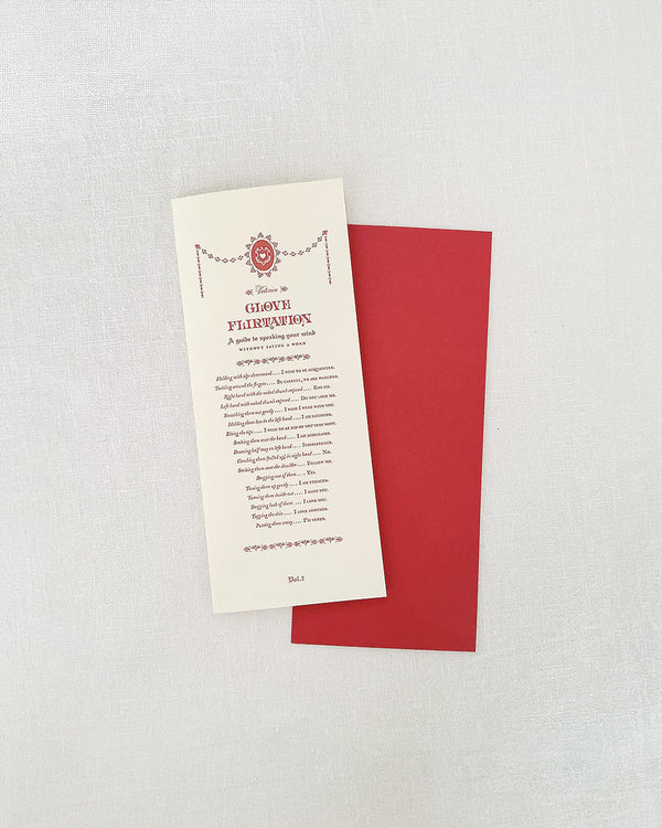 Glove Flirtation Greeting Card